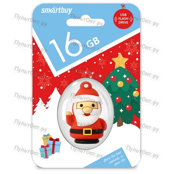 USB 16GB Smartbuy Wild series Санта-S красный