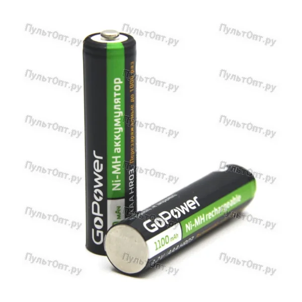 Аккумулятор AAA NI-MH BL2 GoPower 1100 mAh (50)