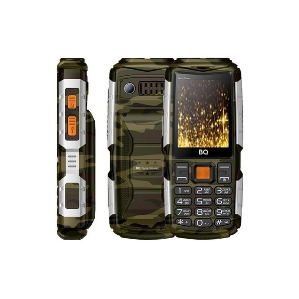 Мобильный телефон BQ-2430 Tank Power Камуфляж+Серебро