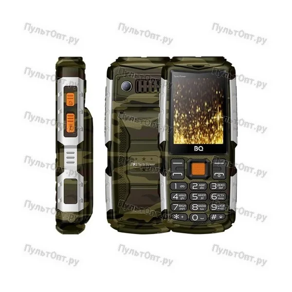 Мобильный телефон BQ-2430 Tank Power Камуфляж+Серебро