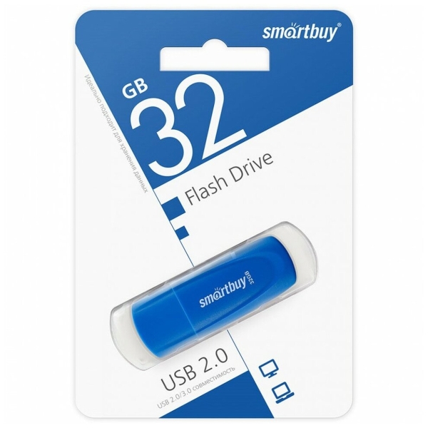 Флеш-накопитель Smartbuy Scout 32GB USB2.0 пластик синий