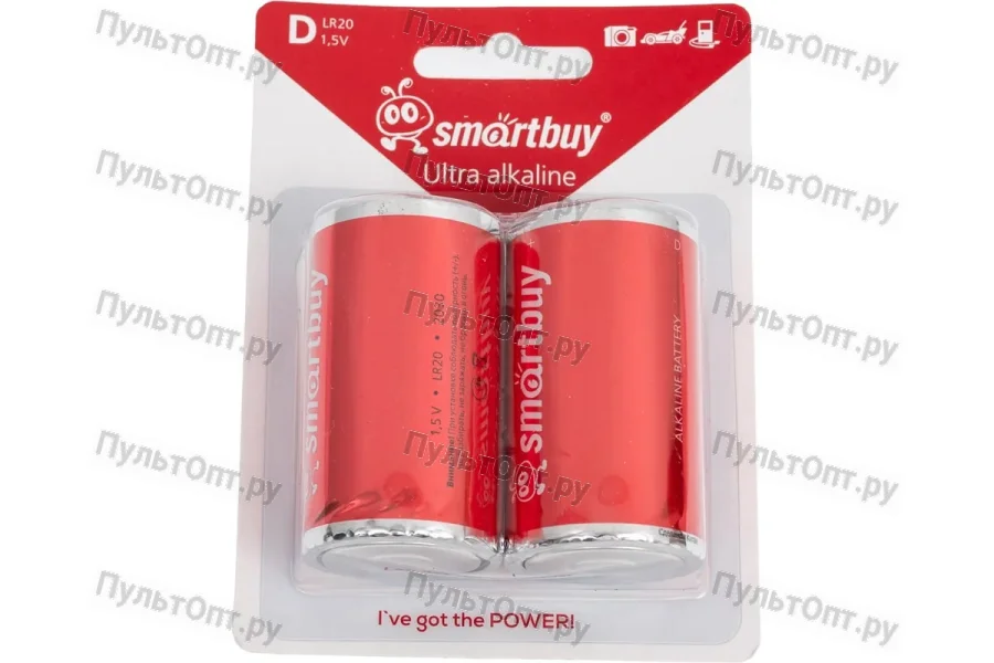 Эл. пит. D alkaline BL2 Smartbuy (12/96)