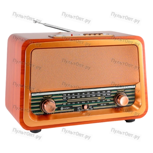 Радиоприемник DEESPI S1214 RE-05 пластик BT/AM/FM/SW/USB/AUX/MicroSD РЕТРО-стиль