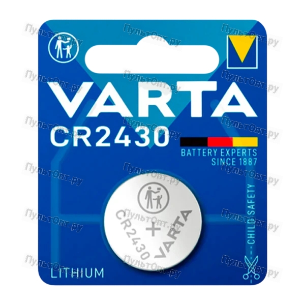 Батарейка Varta ELECTRONICS CR2430 BL1 Lithium 3V (6430) (1/10/100)