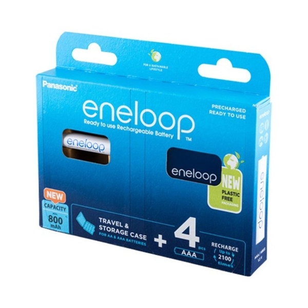 Аккумулятор предзаряженный RTU Panasonic HR03 AAA BL4 NI-MH eneloop 800mAh пласт. футл. (4/40/160)