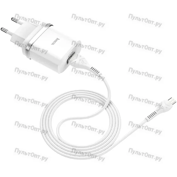 СЗУ Hoco C12Q Smart QC3.0 charger set (Micro) (белый)