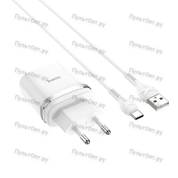 СЗУ Hoco C12Q Smart QC3.0 charger set (Micro) (белый)