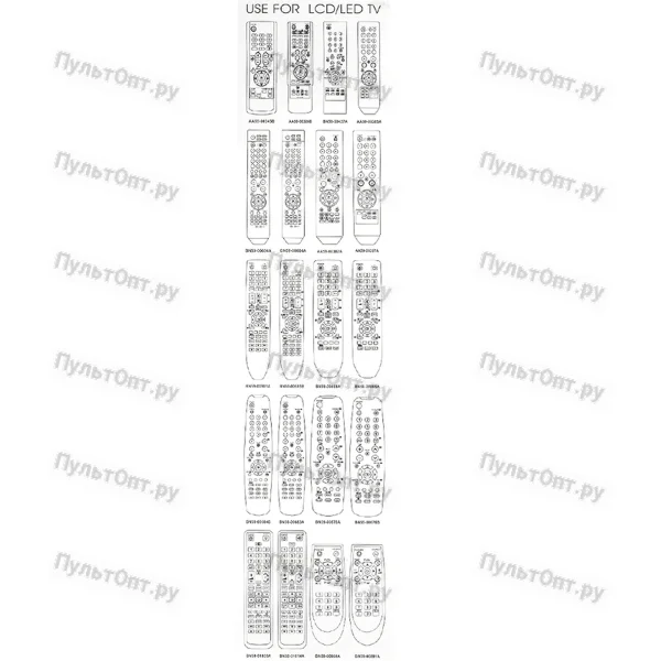 Универсальный пульт Huayu для Samsung RM-788FC