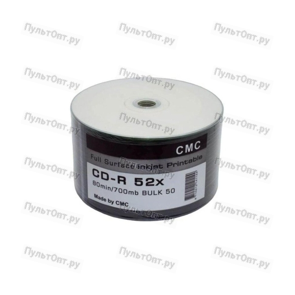 Диск CD-R CMC Full Ink Printable 700MB 52x 50шт. bulk (50/600)
