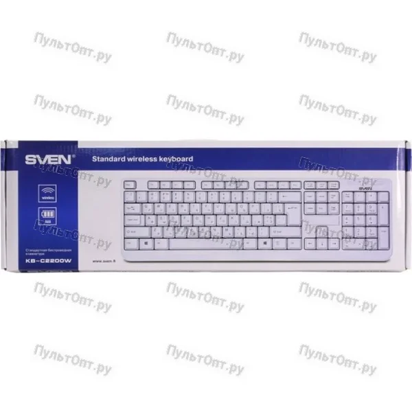 Клавиатура беспроводная Sven KB-C2200W белая