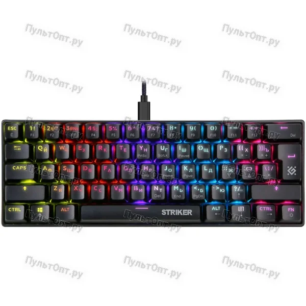 Механическая клавиатура Defender Striker GK-380L RU,Rainbow,61 клавиша