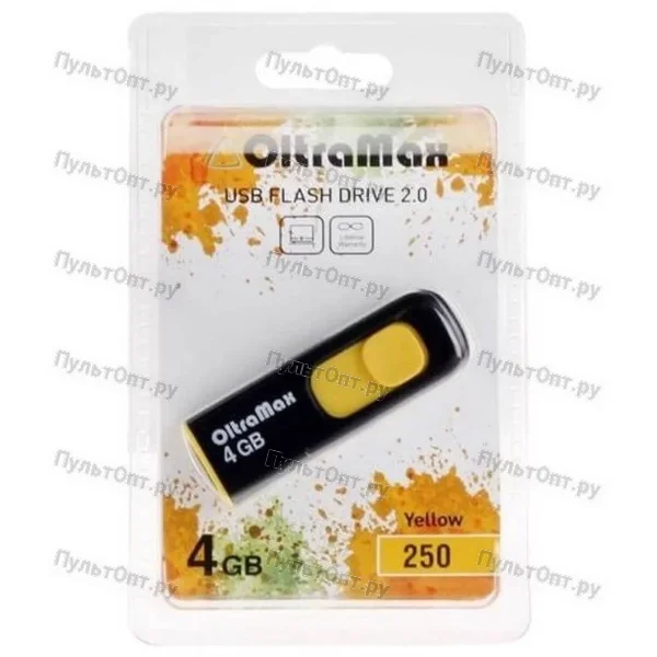 USB 4GB OltraMax 250 жёлтый
