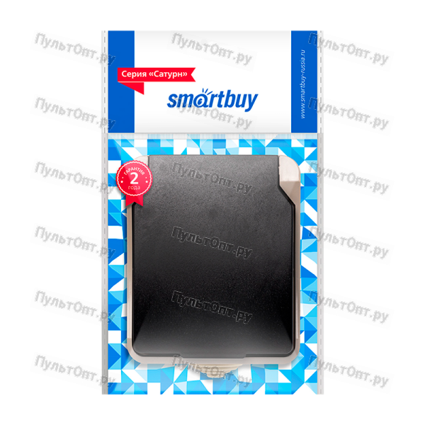 Розетка Smartbuy "Сатурн" 1гн. 16A С/З пластик с крышкой бежевый