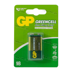 Батарейка GP GreenCell Крона 6F22 BL1 Heavy Duty 9V (1/10/200)