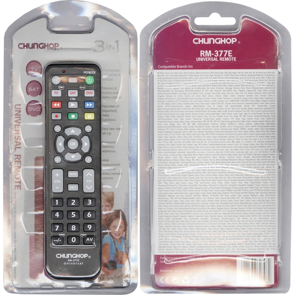 Универсальный пульт Chunghop RM-377E (для TV, SAT, DVD)