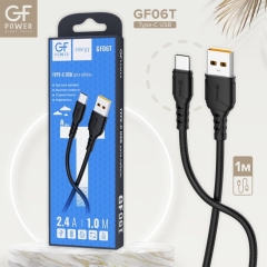 Кабель GFPower 06T USB (m)-Type-C (m) 1.0м 2.4A ПВХ черный (1/200/800)