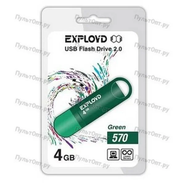 USB 4GB Exployd 570 зелёный