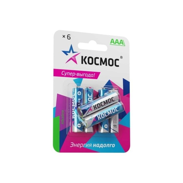 Элемент питания Космос LR03 BL6 (6/72)