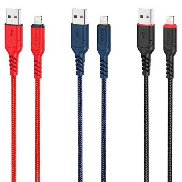 USB кабель Hoco X59 Victory charging data cable for Lightning (черный)