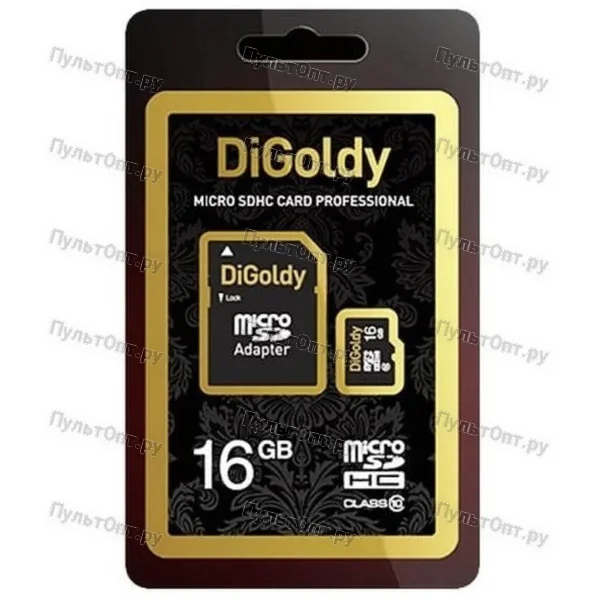 MicroSD 16GB DiGoldy Class 10 + SD адаптер