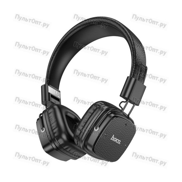 Наушники полноразмерные Hoco W56 Earl, bluetooth 5.4, AUX, 250mAh, цвет: чёрный (1/45)