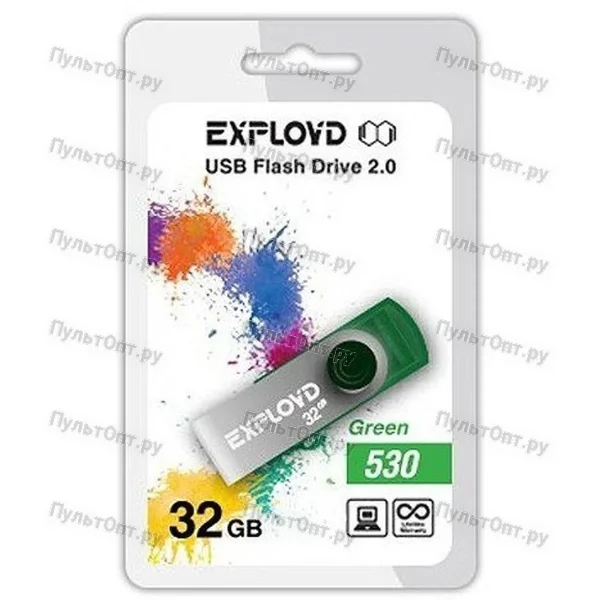 USB 32GB Exployd 530 зелёный