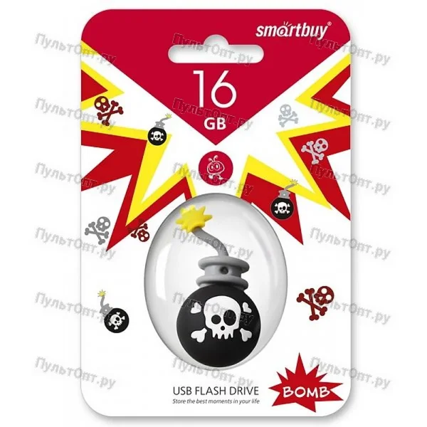 USB 16GB Smartbuy Wild series Бомба чёрный