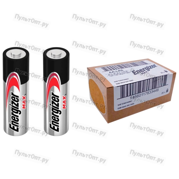 Батарейка Energizer MAX LR6 AA Shrink 4 BOX40 Alkaline 1.5V