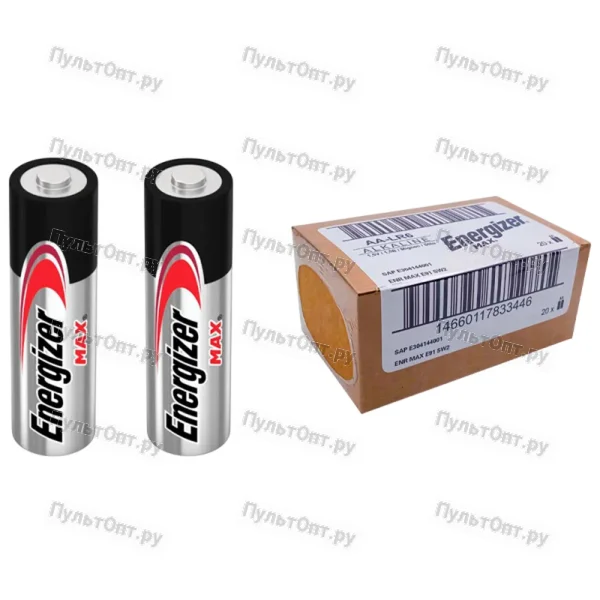 Батарейка Energizer MAX LR6 AA Shrink 4 BOX40 Alkaline 1.5V