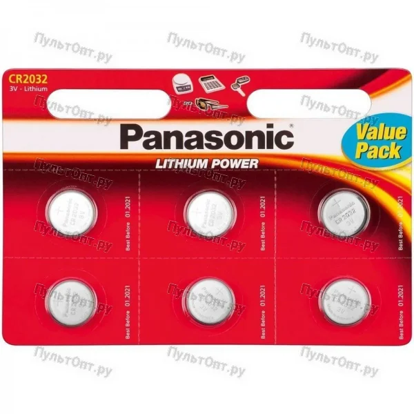 Эл. пит. CR2032 BL6 Panasonic Power Solution (6/120)