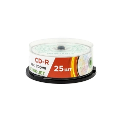 Диск Mirex CD-R Printable Ink-Jet 48X 700MB Cake box 25 (25/300)