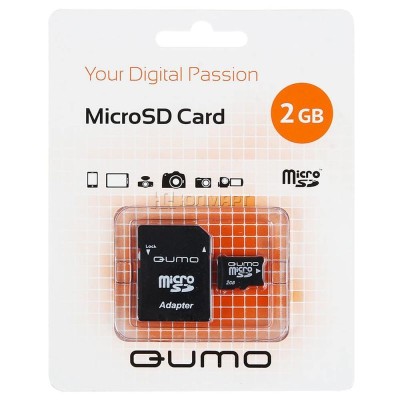 MicroSD 2GB Qumo + SD адаптер