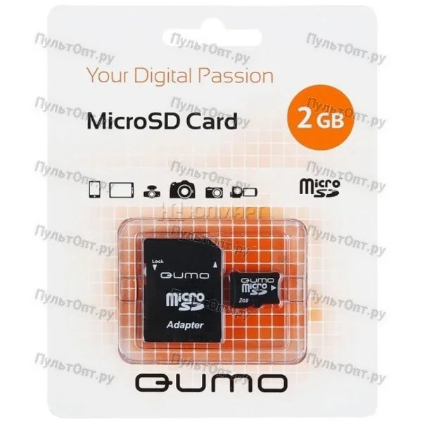 MicroSD 2GB Qumo + SD адаптер