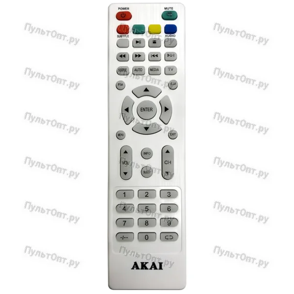 Пульт Akai LEA-17L70W (LEA-19L70W, TV-07) белый (оригинальный)
