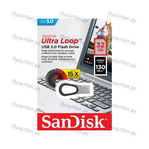 USB 3.0 32GB SanDisk Ultra Loop металл