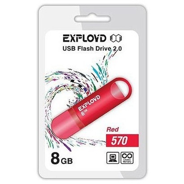 USB 8GB Exployd 570 красный