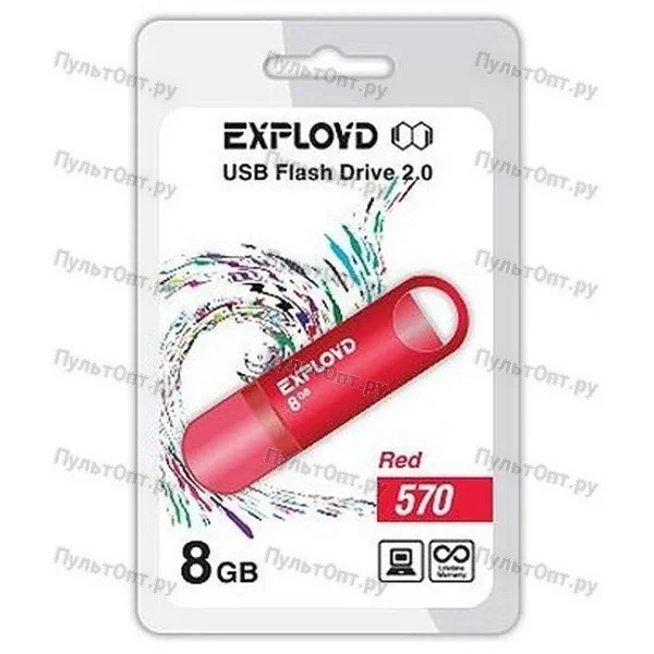 USB 8GB Exployd 570 красный