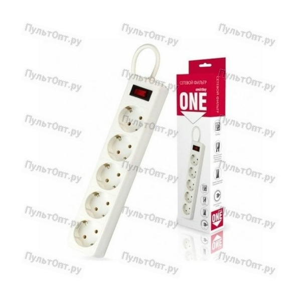 Сетевой фильтр 1.8м 5гн бз Smartbuy One 10A белый (1/45)