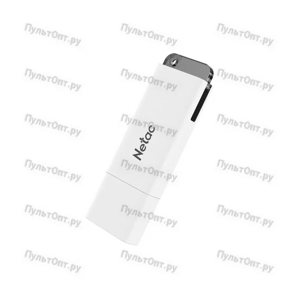 USB 8GB Netac U185 белый с LED индикатором
