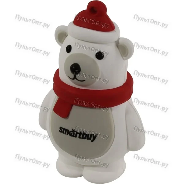 USB 16GB Smartbuy Wild series Белый Медведь белый