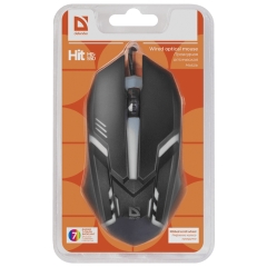 Мышь Defender Hit MB-550, USB, 7 цветов, 3 кнопки, 1200dpi, черный, игровая