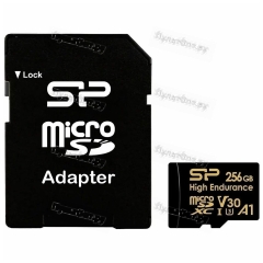MicroSD 64GB Silicon Power Class 10 High Endurance UHS-I V30 A1 (R/W 100Mb/s) + SD адаптер