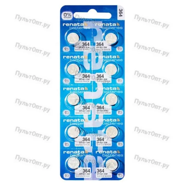 Эл. пит. 364 (SR60, SR621SW, SBAG-DG) BL10 Renata (10)