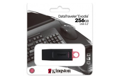 USB 3.2 256GB Kingston DataTravele Exodia чёрный/розовый