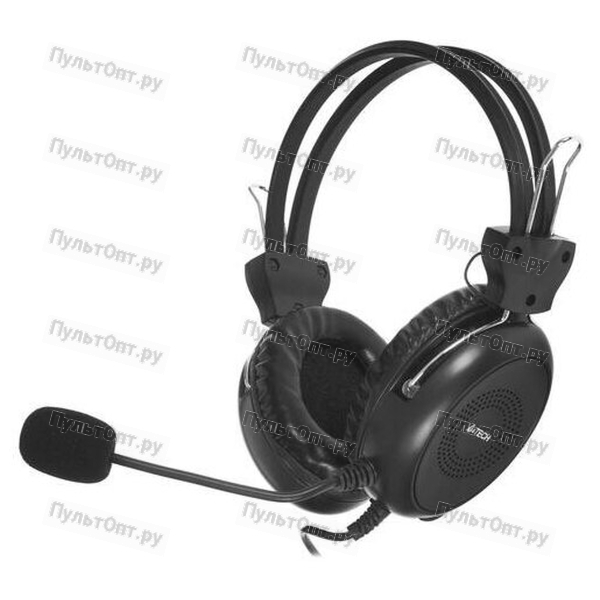 Наушники с микрофоном A4TECH HU-30 черный 2м USB оголовье (1/20)
