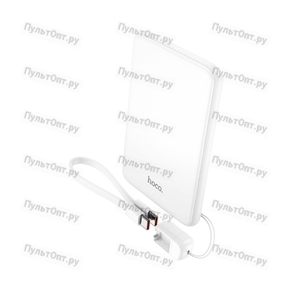 Аккумулятор внешний Hoco J140 Tony, 5000mAh, пластик, 1 Type-C выход, кабель Type-C, PD20Вт, белый