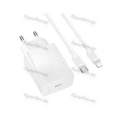Сетевое З/У Borofone BAS73A Type-C 20W с кабелем Lightning/Type-C белый (1/20/120)