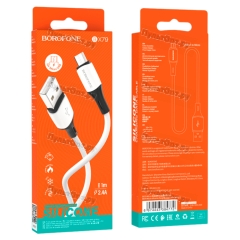 Кабель Borofone BX79 USB (m)-microUSB (m) 1м 2.4A силикон белый (1/360)