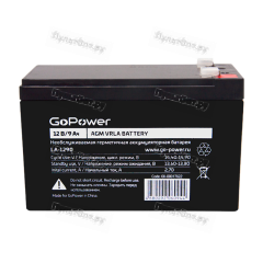 Аккумулятор свинцово-кислотный GoPower LA-1290 12V 9Ah T2/ F2 (1/5)