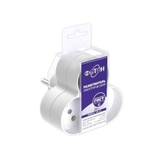 Разветвитель Фотон АМ 6-3 3 розетки 6A Б/З белый (1/20/120)